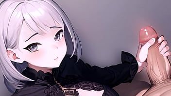 Reproducir Chica anime masturbándose una gran polla en pov