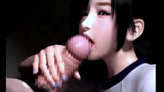 Afspelen 3D anime schoolmeisjes delen een grote lul in de kleedkamer