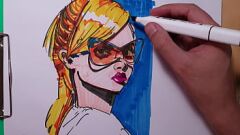Oynat Copic marker erotik sanat: iç çamaşırı seksi milf - anime ilhamlı çizim
