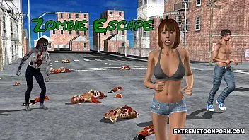 play Hete 3D-toon babe zuigt en neukt op een rooftop