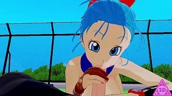 Redare Koikatsu trunks bulma dragon ball, face sex muie handjob și ejaculare necenzurată... thereal3dstories