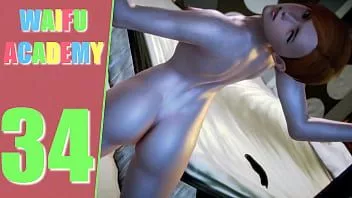 Reproducir La vecina traviesa se desnuda para mí en el balcón waifu academy - episodio 34