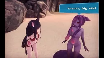 play モンスター娘の島【月刊エロゲーム】 ep.13 海辺でおっぱいが大きくなりシェイプシフターのエロい笑顔の女の子を発見