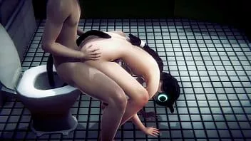 play Yaoi femboy - midori 69 yapıyor ve umumi tuvalette tuvalette otururken sikiliyor - sissy crossdress anime manga japon asyalı oyun porno gay