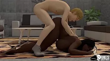 play Siyah öğretmen ders sırasında kıçına büyük beyaz bir horoz alır