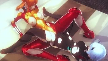 play Intră în acel waifu, shinji! (asuka shikinami și rei q ayanami fac dragoste dulce în sex lesbian fierbinte)