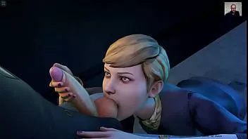 play 3d porn - cartoon sex - une fille avale du sperme après une pipe et une branlette dans les toilettes