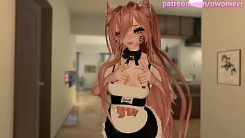 再生 欲求不満のメイドはマスターのために何でもします - ハメ撮りスケベなロールプレイ - vrchat erp preview