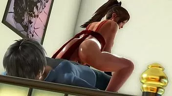 play Mai shiranui cosplay raja petarung berhubungan seks dengan seorang pria dalam gameplay hentai porno panas