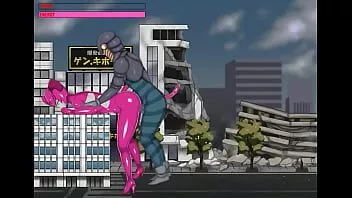 Odtwórz Różowa gigantyczna bohaterka hentai uprawia seks z gigantycznym potworem w nowej grze hentai z kobietą z galaktyki