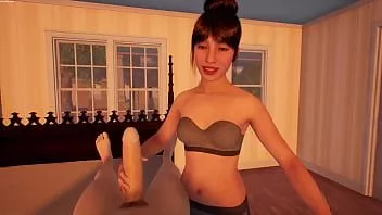 play Xporn3d الآسيوية في سن المراهقة الواقع الافتراضي handjob