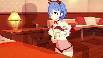 play Re:zero rem ujeżdża kutasa i dostaje wytrysk w środku na święta.