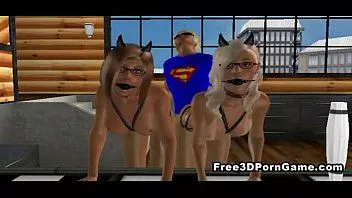 play Due ragazze dei cartoni animati in 3D vengono scopate dal loro padrone