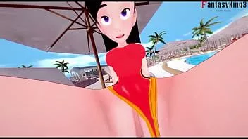 Играть Violet Parr дрочит ногами в бикини и делает минет от первого лица | суперсемейка | короткометражка (полную версию смотрите на красном и дополнительные сцены на премиуме)