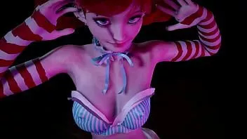 চালান লাল মাথার মেয়ে বেণীর সাথে নাচছে : 3d হেনতাই