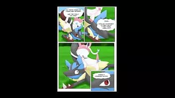 再生 ニンフィアとルカリオのポケモン漫画の生暖とバックグラウンドミュージック