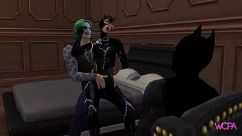 play [zwiastun] Róg Batmana. joker uprawia seks z kobietą-kotem na oczach Batmana