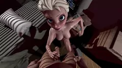 Afspelen 3D Hentai-animatie met tiener Elza met grote tieten in ongecensureerde cartoonporno