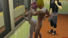 play Întâlnirea anală dură a lui Naruto cu Sakura cu sânii mari, în timp ce soțul încornorat Sasuke se uită