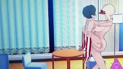 play كبير الثدي Hentai Babe يعطي اللسان الساخن و cumshot