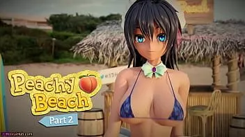 play Peachy সৈকত pt 2, 3d hentai বিকিনি কাজের মেয়ে, hibiki, মুখে fucked পায়, বড় মাই এবং টাইট গুদের মধ্যে!