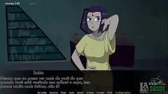 play Raven de Teen Titans em uma aventura sexy: camiseta pequena e sem calcinha