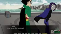 play Teen Titans Raven's Sexy Yoga Training: تكافأ مع القبلات والاسدفات على مؤخرتها الكبيرة