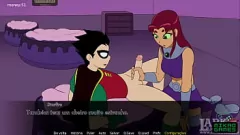 Putar Teen Titans: Starfire & Raven - Hot Anime Hentai Parody - Aksi Handjob yang Diisi Cum