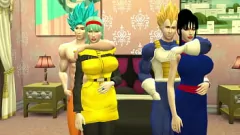 Putar Dragon Ball Z Hentai: istri vegeta dan pasangan pertukaran goku di NTR erotica