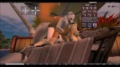 Играть Наслаждаемся жаркой встречей со слепым волком на виртуальном пляже, смешиваем хентай и йифф в Second Life